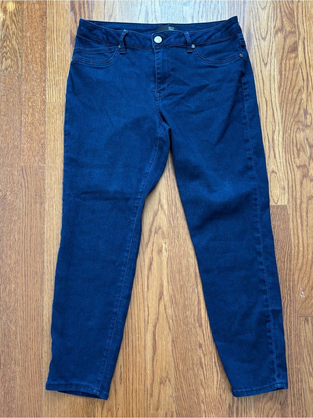 1822 Denim Black Skinny Jeans Womens Size 14 Stretch Mid Rise Pants
